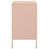 ZNTS Bedside Cabinets 2 pcs Pink 36x39x68 cm Steel 843081