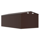 Garden Shed Brown Galvanised steel Large Durable Garden Shed 143351