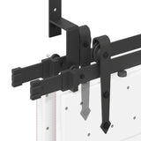 Sliding Door Hardware Kit 152,5 cm Steel Black 3295725