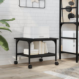 Printer Stand 2-Tier Black 50x40x38 cm Engineered Wood 842281