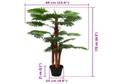 Artificial Fan Palm Tree Green 60 x 25 x 170 cm 42042064