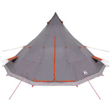 Tipi Tent with Roof Grey and Orange 560 x 560 x 300 cm Taffeta 42000983