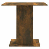 Dining Table Smoked Oak 80x80x75 cm Engineered Wood 825822