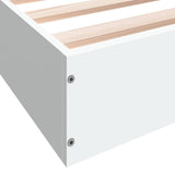 Bed Frame without Mattress White 150x200 cm Engineered Wood 842014