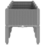 Garden Planter with Legs Light Grey 160x40x42 cm PP 367902