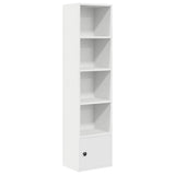 Bookcase White 31x24x127 cm Engineered Wood 860346