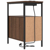 Bedside Cabinet Brown Oak 30 x 48 x 61 cm Engineered Wood 859418