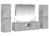 Bathroom Furniture Set 6 pcs Concrete Grey 3407210