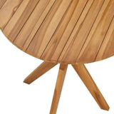 Side Table Brown 70 x 70 x 75 cm Solid Teak Wood 42006359