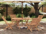Garden Set 5 pcs Brown Solid Teak Wood 3437368
