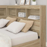 Storage Headboard with Shelf Sonoma Oak 207.5 x 137.5 x 76.5 cm 3335535
