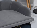 Dog Sofa, Pet Couch Bed for Medium, Large Dogs, with Legs, Cushion - Grey T3398P376488