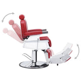 110169 Barber Chair Red 68x69x116 cm Faux Leather