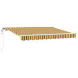 Retractable Awning Yellow 350 x 200 cm Fabric 3329707