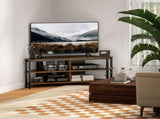 Industrial-Style Corner TV Unit - Black/Brown T3398P344744