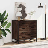 Drawer Cabinet Brown Oak 70x41x70 cm Engineered Wood 849083