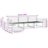 Outdoor Sofa Set 3 pcs White 254 x 83 x 73 cm Solid Acacia Wood 3385988