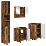 Bathroom Furniture Set 4 pcs Old Wood Engineered wood & Metal 3393011