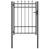 Fence Gate HORST 100 x 125 cm Metal Black Lockable 42034060