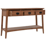 Console Table Solid Fir Wood 126x40x77.5 cm Brown 246122