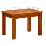 ZNTS Garden Coffee Table 50x35x36 cm Solid Acacia Wood 316398