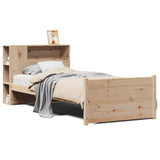 Bookcase Bed without Mattress 90x200cm Solid Wood Pine 3322451