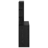 Desk with Shelf Black Oak 78.5 x 37 x 154.5 cm Engineered Wood 869339