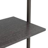 3-Tier Leaning Shelf Black 64x35x120.5 cm 336381