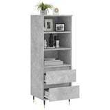 Highboard Concrete Grey 40x36x110 cm Engineered Wood 831504