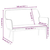 Bench Wine Red 108x79x79 cm Velvet 351386