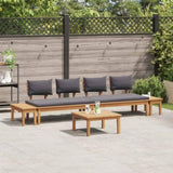 Garden Sofa Set 5 pcs Brown and Grey 3356873