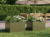 Garden Planter 2 pcs Olive Green 40 x 30 x 30 cm 8005197