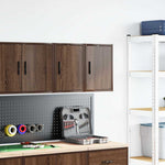 ZNTS Garage Wall Cabinets 2 pcs Brown Oak Engineered Wood 860620