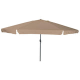 Garden Parasol Taupe 394 x 394 x 248 cm Polyester and Steel 42003639
