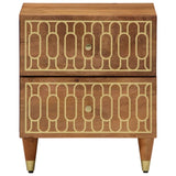 Bedside Cabinets 2 pcs 40x33x46 cm Solid Wood Mango 358283