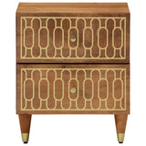 Bedside Cabinets 2 pcs 40x33x46 cm Solid Wood Mango 358283