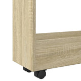 ZNTS Narrow Storage Trolley 3 Tier Sonoma Oak Engineered Wood 855252