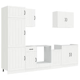 7 Piece Kitchen Cabinet Set "Lucca" White Engineered Wood 3314771