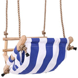 Baby Swing with Safety Belt Cotton Wood Blue 91801