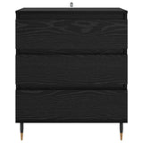 Sideboard with Drawer Black Oak 60 x 35 x 70 cm Engineered Wood 881946