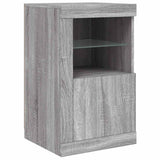 Side Cabinet with LED Lights Grey Sonoma Engineered Wood 836640