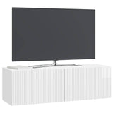 Wall-Mounted TV Cabinet High Gloss White 98 x 31 x 30 cm 898559