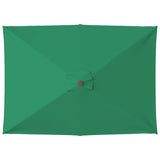 Garden Parasol Green Fabric, Laminated bamboo, Hardwood 150x200 cm 44534