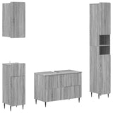 4 Piece Bathroom Cabinet Set ZWOLLE Grey Sonoma Engineered Wood 3417924
