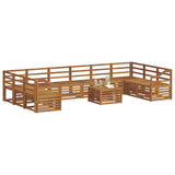 Outdoor Sofa Set 11 pcs Natural Solid Acacia Wood 3375614