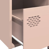 ZNTS Bedside Cabinets 2 pcs Pink 35x39x43.5 cm Steel 851247