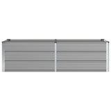 Planter Light Grey 160 x 80 x 45 cm Steel 42018140