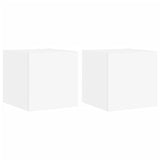 TV Wall Cabinets with LED Lights 2 pcs White 30.5x35x30 cm 837219