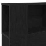 Headboard Cabinet with Shelf Black Oak 120 x 18.5 x 102.5 cm 862757