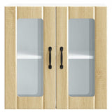 Kitchen Wall Cabinet with Glass Door Lucca Sonoma Oak Engineered Wood 853910